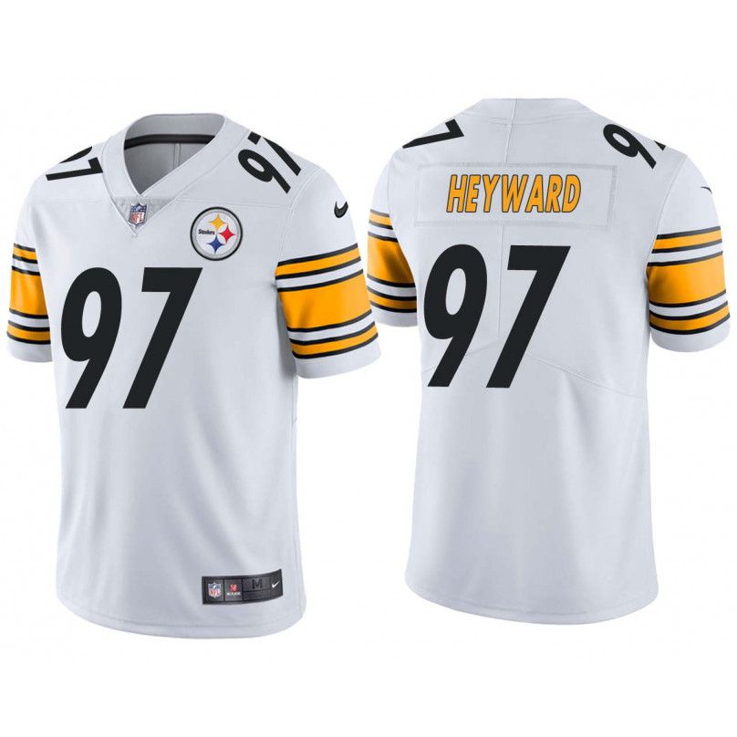 Men Pittsburgh Steelers #97 Cameron Heyward Nike White Vapor Limited NFL Jersey->customized nfl jersey->Custom Jersey